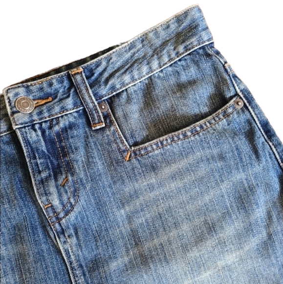 Levi's 10 Straight Blue Denim Mini Skirt - Picture 5 of 11
